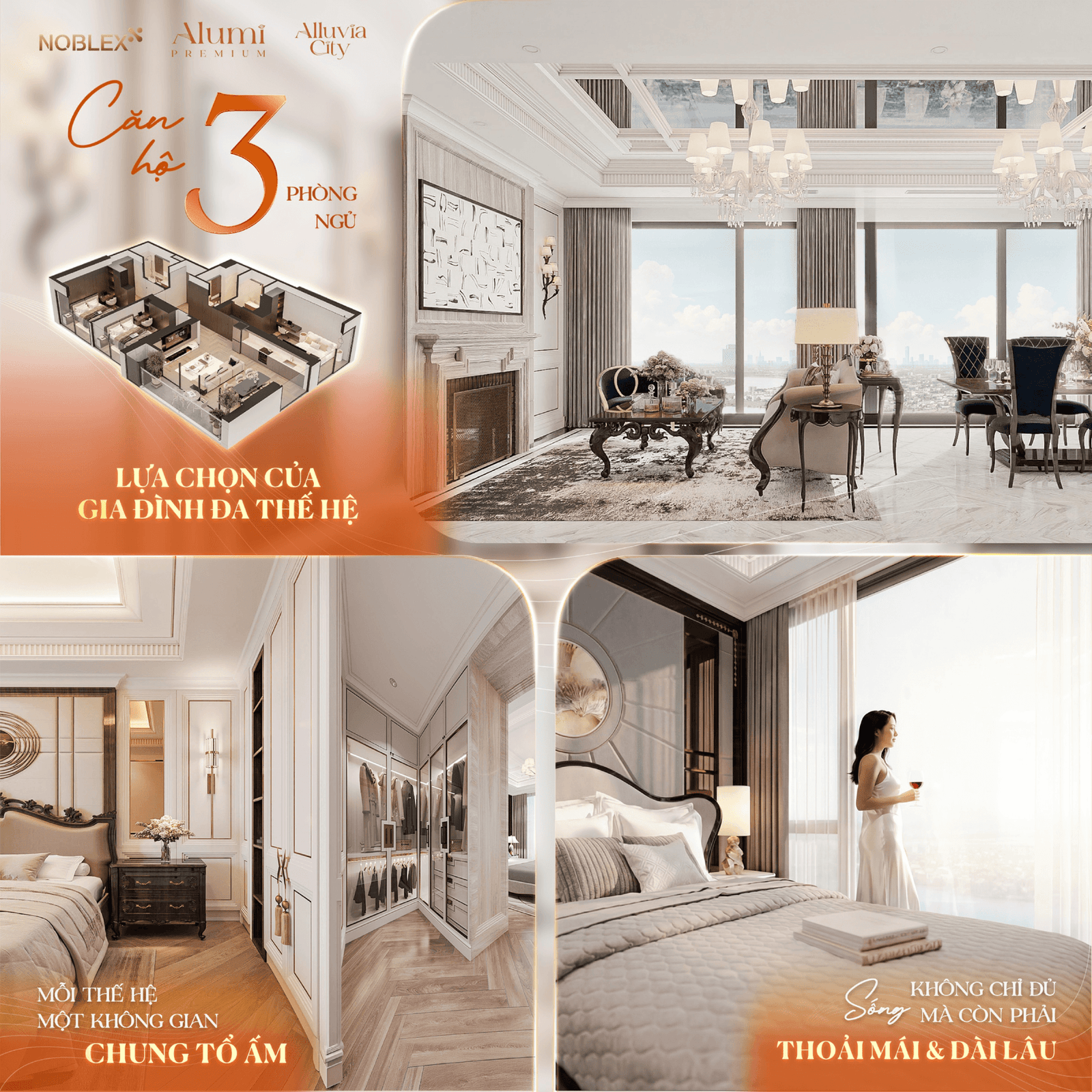 CĂN HỘ 3 PHÒNG NGỦ TẠI ALUMI PREMIUM – LỰA CHỌN CỦA GIA ĐÌNH ĐA THẾ HỆ